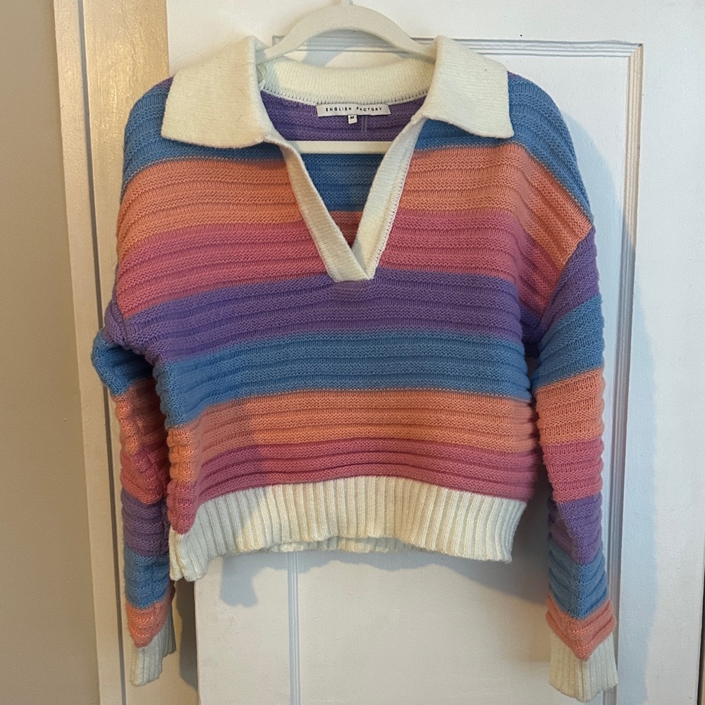 English Factory Multicolor V-Neck Sweater